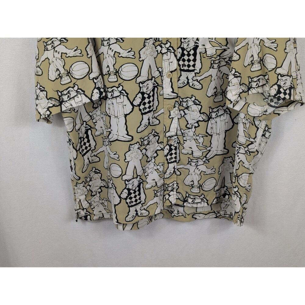 Vintage Phat Farm All Over Bull Print Short Sleeve Shirt Men's Size XXL/2XL - Picture 3 of 14